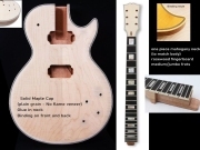 guitar kit LP Style guitar body (Mahogany body with maple cap and binding) 22 fret 24.75 inchmahogany and Rosewood neck with the same binding for(eastflatsflies)