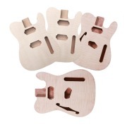 Yinfente Unfinished Tele Guitar Body 2 HH Tele bodies and 2 SH Tele Thinline bodies Mahogany Flame Maple Veneer