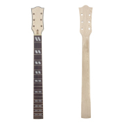 Guitar Neck 22 Fret 24.75 inch fully bound headstock black ebony Fretboard SG Heel Set in bretta_75