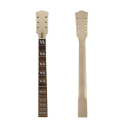 Yinfente New Guitar Neck 22 Fret 24.75 Inch Maple Rosewood Fretboard Bolt on with binding for Unfinished DIY
