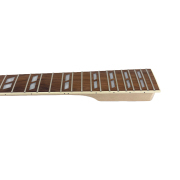 Yinfente New Guitar Neck 22 Fret 24.75 Inch Maple Rosewood Fretboard Bolt on with binding for Unfinished DIY