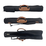 Yinfente Soprano Sax Case Clarinet Bag Black with Strap Leather Handle Parts Storage Lightweight Water-Resistant for Saxophone Clarinet