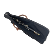 Yinfente Soprano Sax Case Clarinet Bag Black with Strap Leather Handle Parts Storage Lightweight Water-Resistant for Saxophone Clarinet
