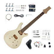 Yinfente 1set Guitar Kit Guitar Neck maple 22 fret rosewood fretboard inlays PRS Guitar Body Mahogany Flame Maple wood DIY Guitar
