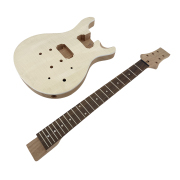 Yinfente 1set Guitar Kit Guitar Neck maple 22 fret rosewood fretboard inlays PRS Guitar Body Mahogany Flame Maple wood DIY Guitar