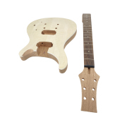 Yinfente 1set Guitar Kit Guitar Neck maple 22 fret rosewood fretboard inlays PRS Guitar Body Mahogany Flame Maple wood DIY Guitar