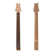 Yinfente PRS style Electric Guitar Neck 24 Fret 25.5 inch Mahogany with Ebony Fretboard No Inlays Black Nut Set In Heel