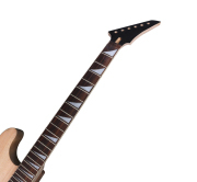 Yinfente Electric Guitar Kit 24fret 25.5inch Maple Jackson neck Rosewood fretboard Locking nut Reverse Triangle Inlays with binding and HH Floyd rose bridge Mahogany wood guitar body