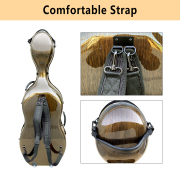 yinfente 4/4 Carbon Fiber Cello Case with Wheels Straps Strong Light Cello Box Brown Protect