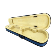 Yinfente 4/4 Full Size Violin Case Blue Nylon Waterproof Lightweight Portable Travel Carrying Bag with Plush Lining Dual Shoulder Straps Triangular Shape