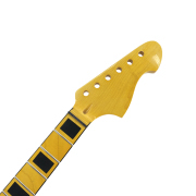 Yinfente 22Fret Guitar Neck 25.5inch Yellow Painting Block Inlay Canada Maple Big Head Fender St Style