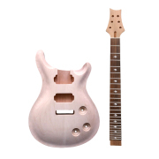 Guitar kit Guitar Body Replacement Maple Curved Top Guitar neck 24fret 24.75inch
