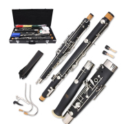 yinfente Ebonite Wood Bassoon C Key 26 Keys Woodwind Instrument with Case Accessories