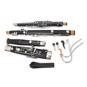 yinfente Ebonite Wood Bassoon C Key 26 Keys Woodwind Instrument with Case Accessories
