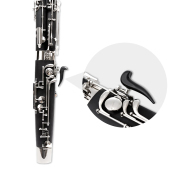yinfente Ebonite Wood Bassoon C Key 26 Keys Woodwind Instrument with Case Accessories