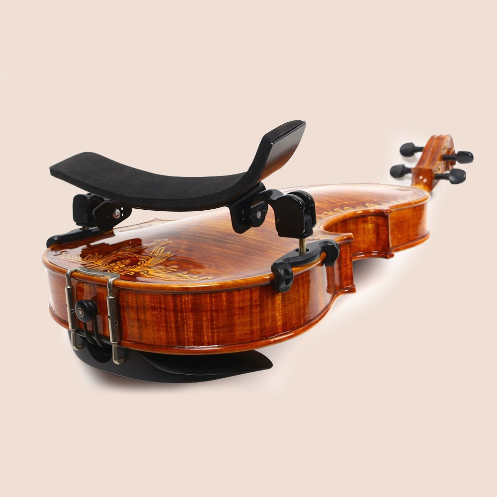  Violin Shoulder Rest 4/4 Size Aluminum Alloy with Soft Foam Pad Adjustable