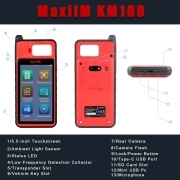 Original MaxiIM Autel KM100 Portuguese with GM(BR) Fiat(BR) Generator Immobilizer IMMO Learning Tool Lifetime Free Update Online with Portuguese language