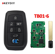 5pcs KD TB01-3/4/5/6 PUniversal KEYDIY Smart Key Remote Control With 8A Transponder Chip For Toyota Corolla RAV4 Camry/Lexus Car Keys