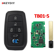 5pcs KD TB01-3/4/5/6 PUniversal KEYDIY Smart Key Remote Control With 8A Transponder Chip For Toyota Corolla RAV4 Camry/Lexus Car Keys