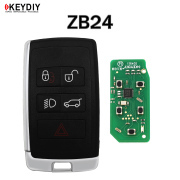 5pcs KD ZB24 KEYDIY KD ZB Series Remotes KD-X2/KD-MAX Smart Key 5 Buttons for Land Rover Style Car Keys