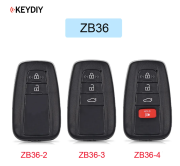 5pcs KD ZB36-2 ZB36-3 ZB36-4 KEYDIY Universal Smart Key for KD-X2 KD-MAX Car Key Remote Replacement Fit More than 2000 Models