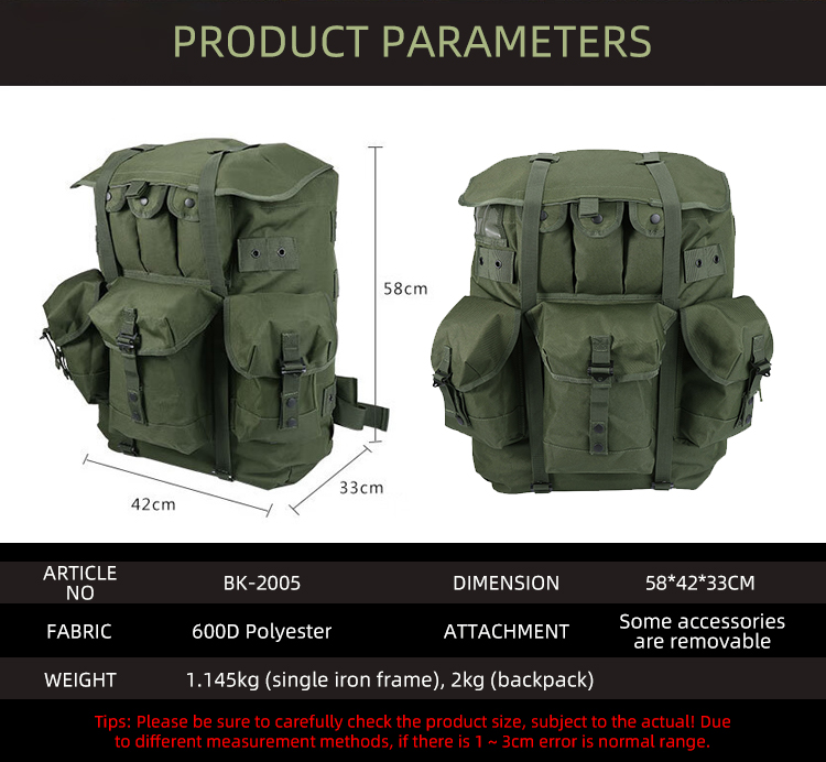 Factory Price 80L Large Tactical Backpack Computer Interlayer Back Pack Alice Backpack with Frame