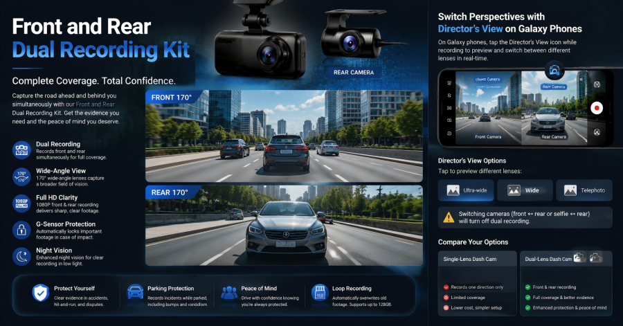 Front and Rear Dual Recording Kit