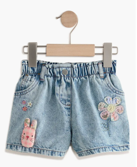 custom children's applique embroidery denim short/china jeans factory Children’s Applique Embroidery Denim Shorts – Custom Denim Shorts denim manufacturer,custom denim jeans,custom denim shorts