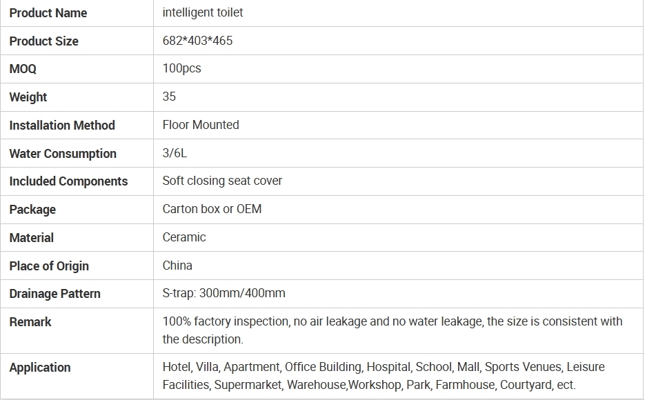 Customizable Intelligent Toilet WC with LED Display, Self - Cleaning Nozzle & Night Light
