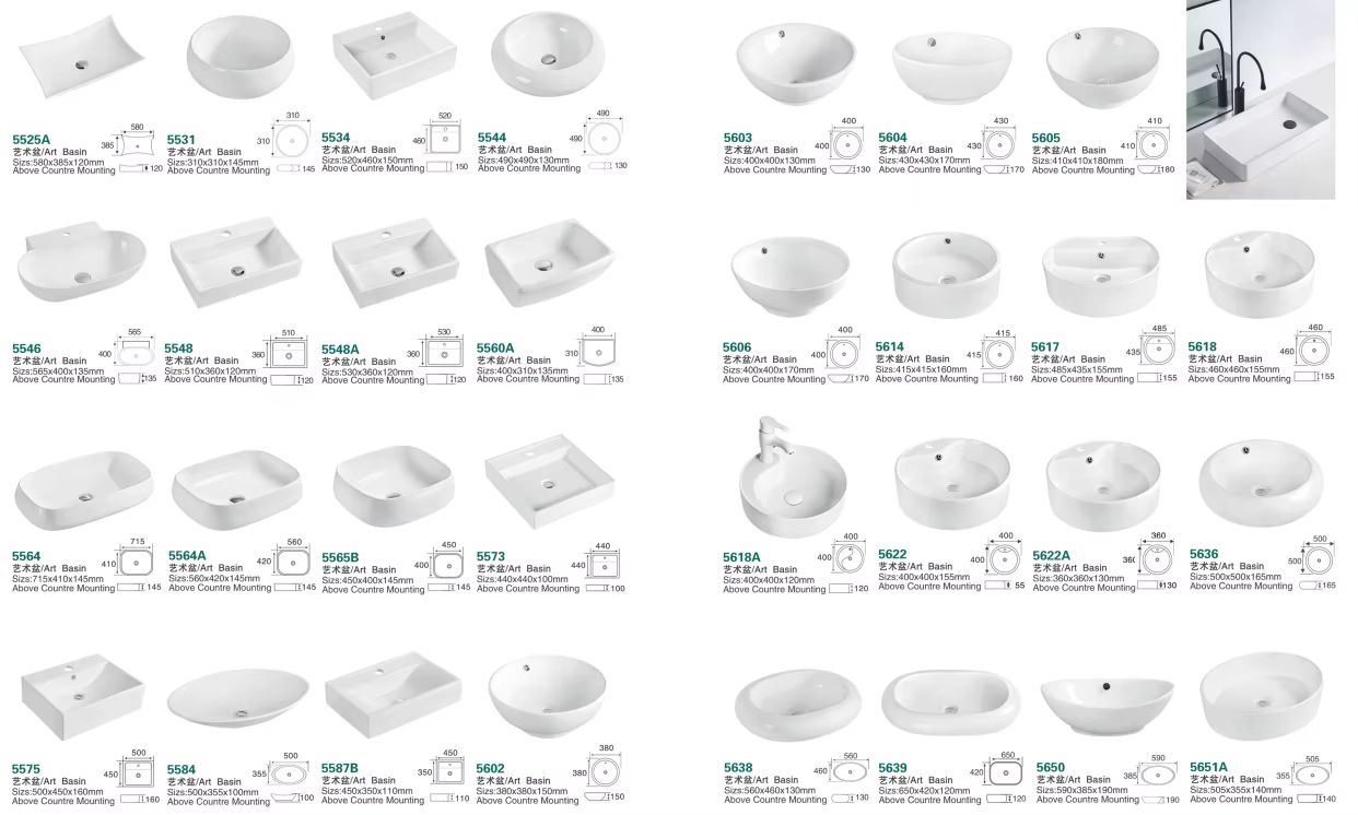 MODERN ART EXQUISITE HOTEL ROUND CERAMICS ART BASIN