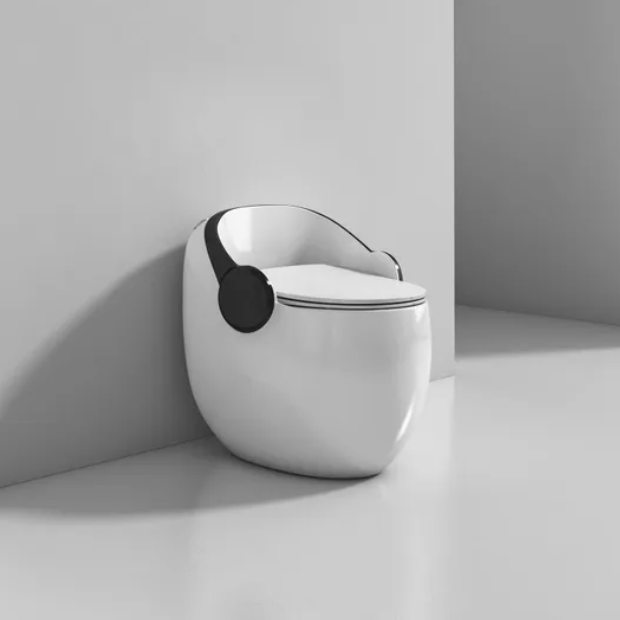 AiDi Egg-Shaped One Piece Toilet Dual Flush Siphonic Ceramic WC for Modern Hotel and Home Bathroom