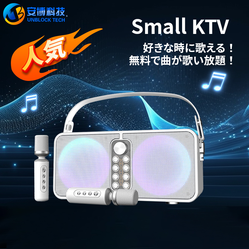 2025年 UBKTVデュアルワイヤレスBluetoothマイク付きスピーカー 安博ボックスの最強パートナー(超高音質・生涯無料アップグレード付き)