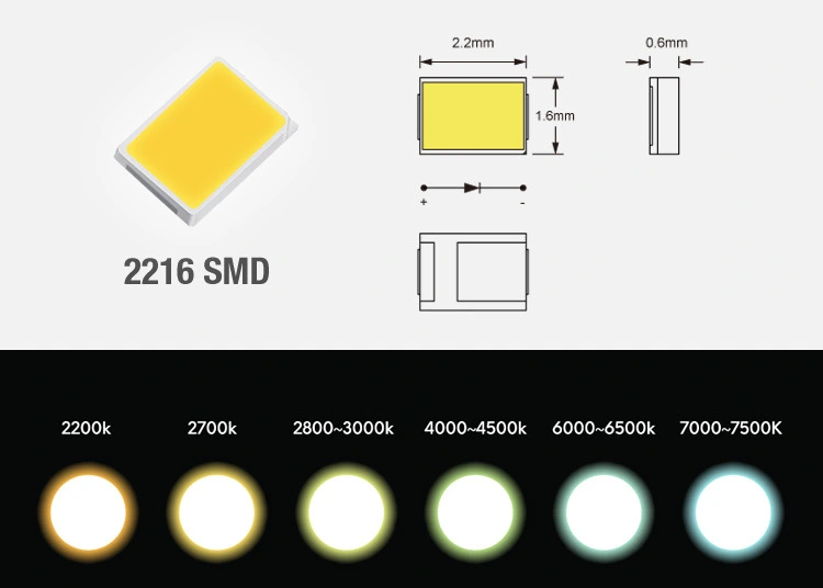 DC12V 24V SMD2216 single white Flex led strip series