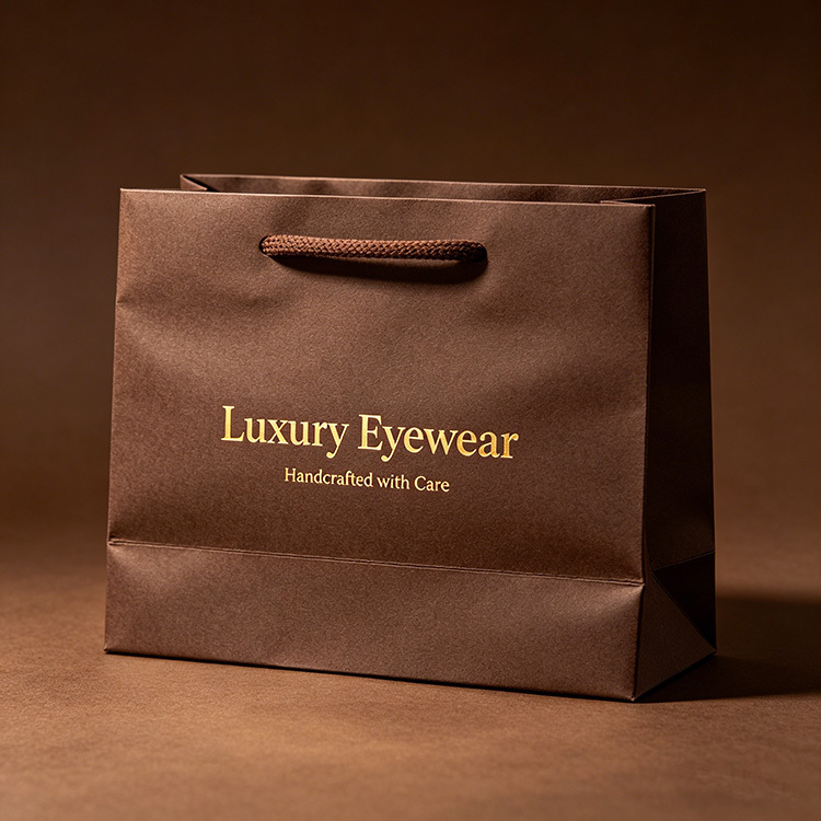 Custom Luxury Glasses Shopping Bags, Wholesale Premium Paper Bags for Brands