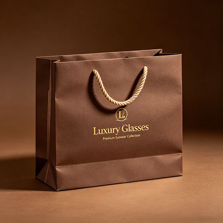 Custom Luxury Glasses Shopping Bags, Wholesale Premium Paper Bags for Brands