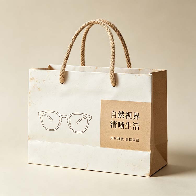Custom Luxury Glasses Shopping Bags, Wholesale Premium Paper Bags for Brands