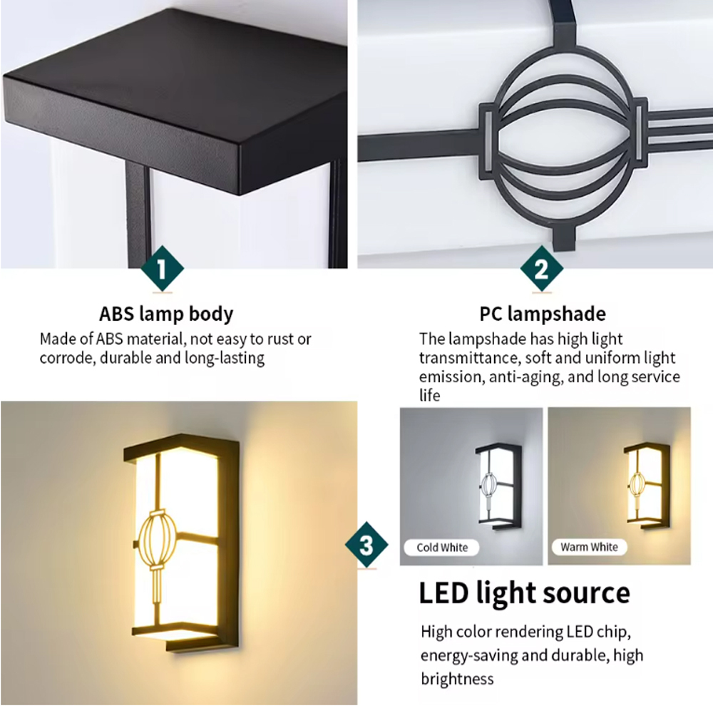 XZM Modern LED Outdoor Wall Light 12W 3000K/6500K IP65 Aluminum Alloy Waterproof Porch Front Door Wall Lamp Garden Patio Balcony Exterior Decorative Wall Lighting XZM Modern LED Outdoor Wall Light 12W IP65 Waterproof Garden Lamp LED wall light, outdoor lighting, waterproof lamp, front door light, decorative wall light