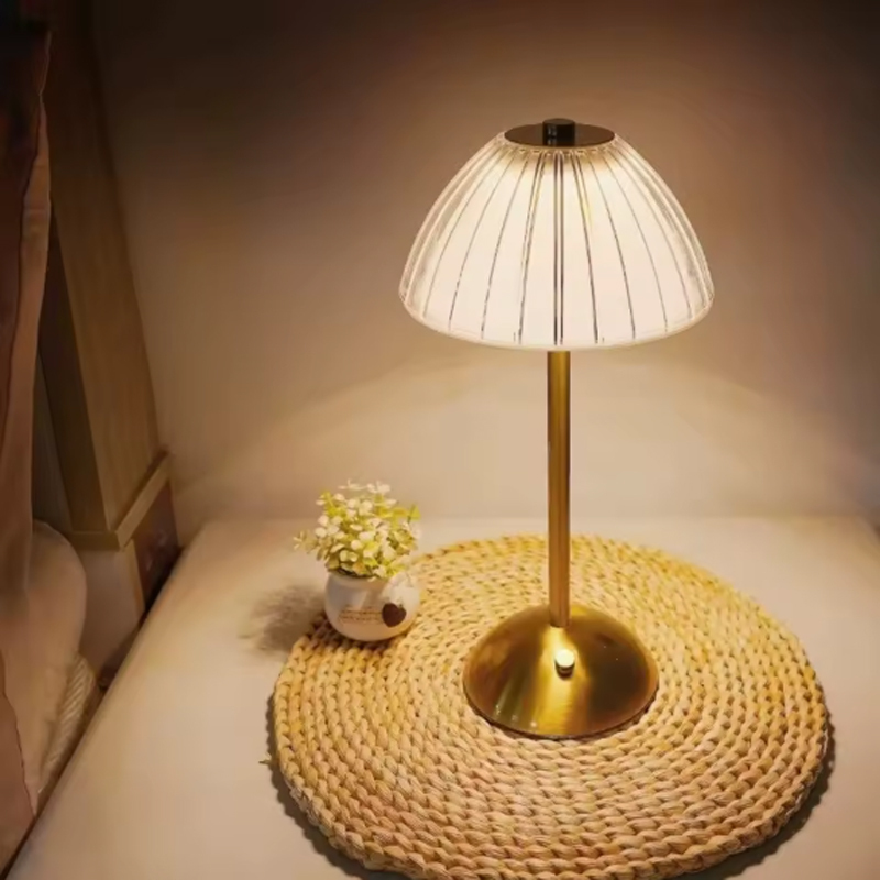 Eye-Caring Flicker-Free Soft Glow Dimmable Cordless Rechargeable Bedside Table Lamp, 3 Color Stepless Dimming Pleated Glass Shade No Blue Light, for Bedroom Nursery Reading Home Office, Rechargeable Battery Operated Rechargeable Cordless Bedside Lamp - Eye-Caring Dimmable Light bedside lamp, dimmable lamp, cordless lamp, eye-caring light, rechargeable lamp,Cordless Table Lamp,Rechargeable Table Lamp,LED Table Lamp,Gold Table Lamp,Pleated Glass Table Lamp,Bedside Table Lamp,Decorative Table Lamp,Portable Table Lamp,Vintage Table Lamp,Ambient Table Lamp