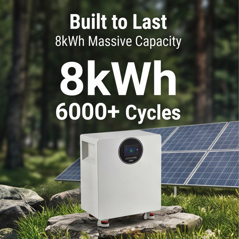 8KWh LiFePO4 Home Energy Storage Battery | 25.6V 314Ah Deep Cycle Portable Lithium Battery with Smart LCD Display & Movable Wheels, for Home Solar Off-Grid System Emergency Backup Power RV Camping, Rechargeable Power Supply 8KWh LiFePO4 Home Energy Storage Battery for Solar Off-Grid Use LiFePO4, Home Energy Storage, Lithium Battery, Off-Grid Power, Emergency Backup,8KWh LiFePO4 Home Battery,Home Energy Storage Battery,Deep Cycle LiFePO4 Battery,Portable Solar Storage Battery,Home Backup Power Battery,Movable Energy Storage Battery,8KWh 25.6V 314Ah LiFePO4 Home Energy Storage Battery,Movable Deep Cycle LiFePO4 Battery with Smart LCD Display,8KWh Portable Home Backup Battery for Solar Off-Grid System,Rechargeable LiFePO4 Battery for Home Emergency RV Camping