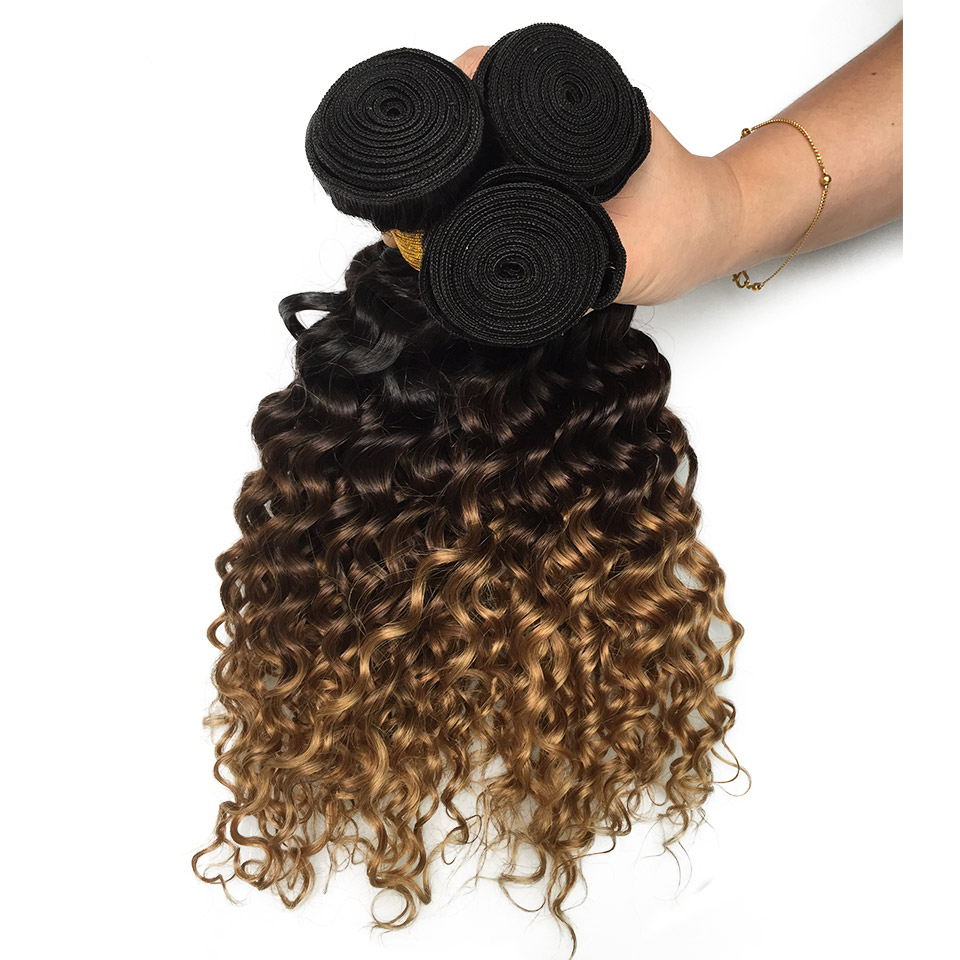 Indian Kinky Curly Human Hair Bundles 3pcs Pack Virgin Hair Free