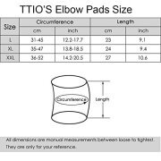 Breathable Protective Soft Lightweight Padded Sleeve Elbow for Skiing Skating Snowboarding Unisex TTIO Elbow Pads