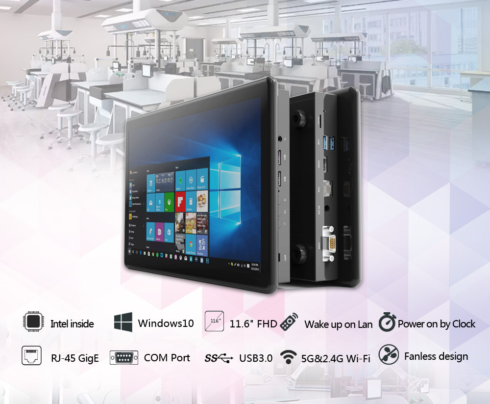 Industrial All In One Mini PC Desktop Tablet PC Windows 10 Pro Intel J3355  4GB RAM SSD M.2 For Pos 3D Printer Education Medicine DB9