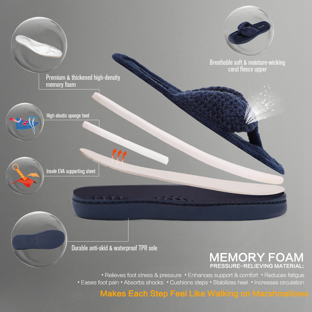 foam spa slippers