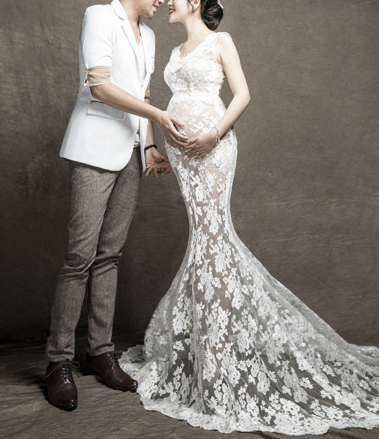 New Sleeveless Sexy Retro Lace Mermaid Lace Bride Wedding Dress