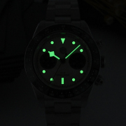 San Martin Men Vintage Watch 40mm Panda BB Chronograph Retro SN052-G-JS