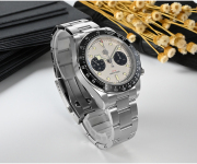 San Martin Men Vintage Watch 40mm Panda BB Chronograph Retro SN052-G-JS