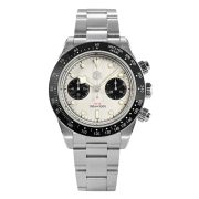 San Martin Men Vintage Watch 40mm Panda BB Chronograph Retro SN052-G-JS