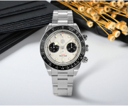 San Martin Men Vintage Watch 40mm Panda BB Chronograph Retro SN052-G-JS