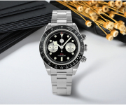 San Martin Men Vintage Watch 40mm Panda BB Chronograph Retro SN052-G-JS