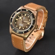 New Version Hruodland Bronze watch Super Swiss C3 lume sapphire crystal watch F-008 Hroudland Watches